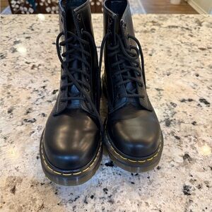 Dr. Martens Black Leather Combat Boots